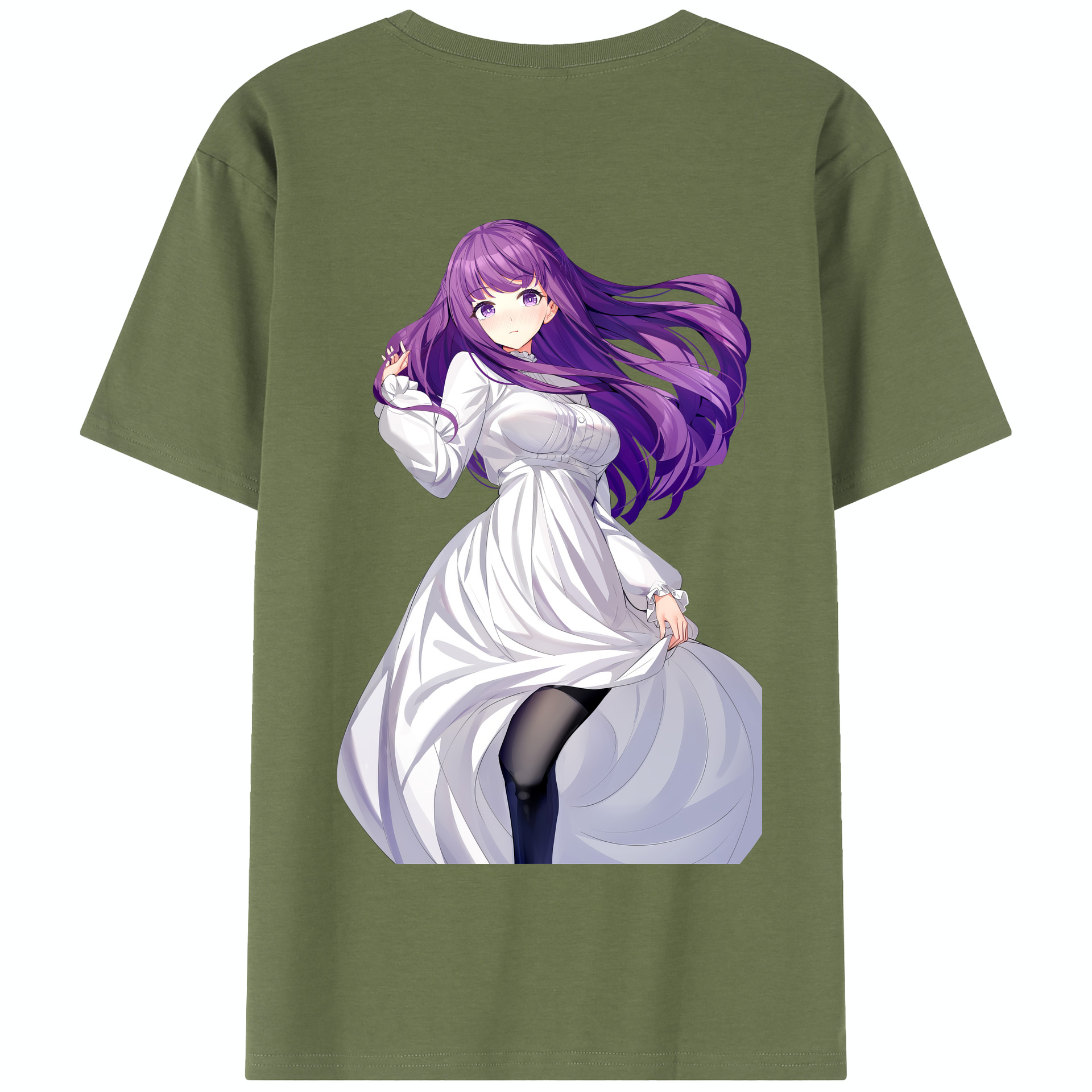 （画像用） 葬送のフリーレン Frieren 綿100％半袖Tシャツ（背面プリント）